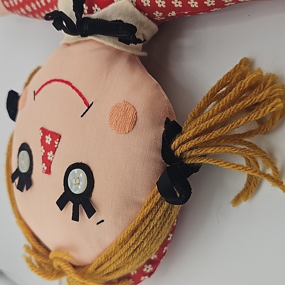 Vintage Stuffed Raggedy Ann Rag Doll Hanger - Picture 8 of 13